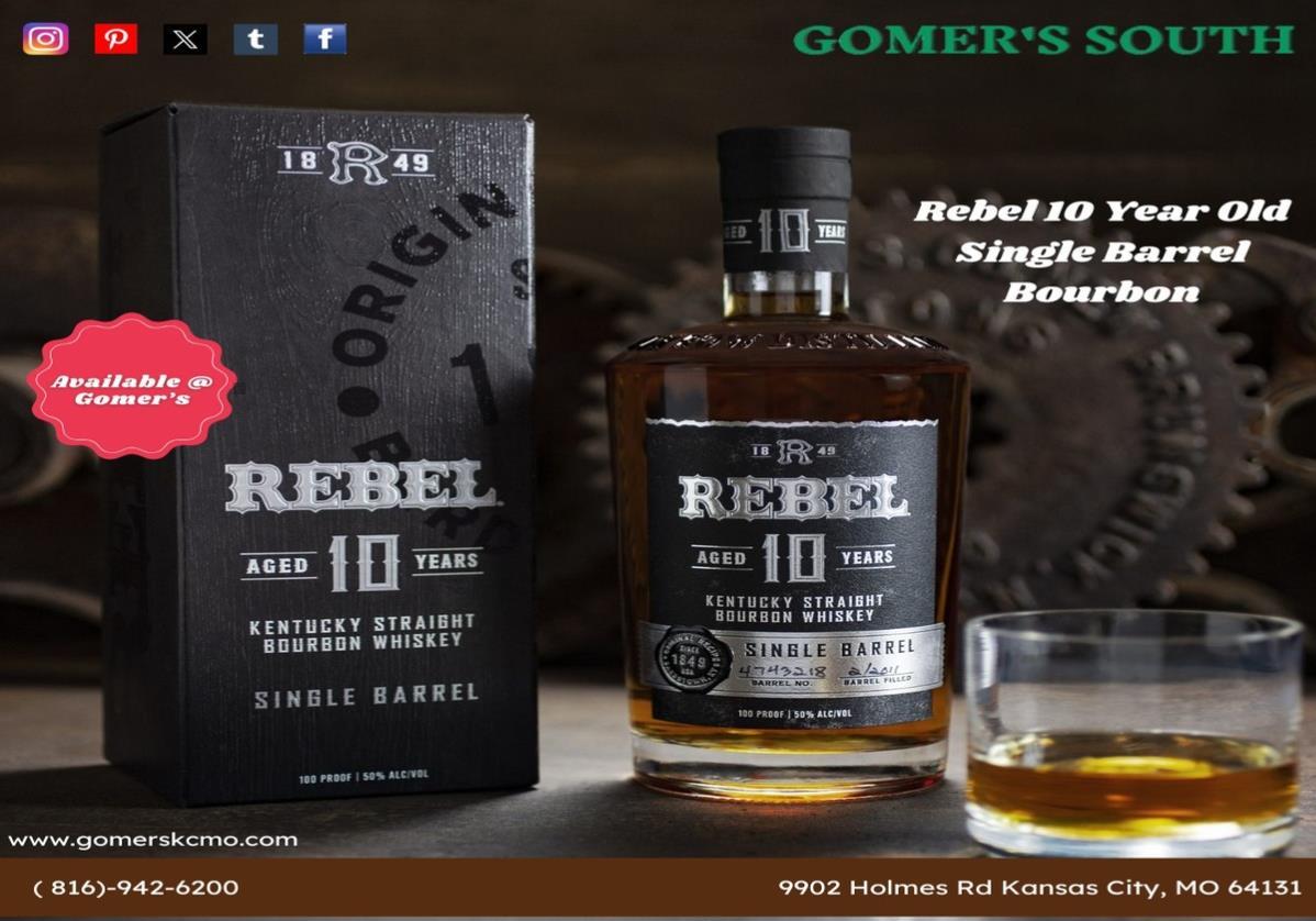 Rebel 10 Year Old Single Barrel Bourbon 
