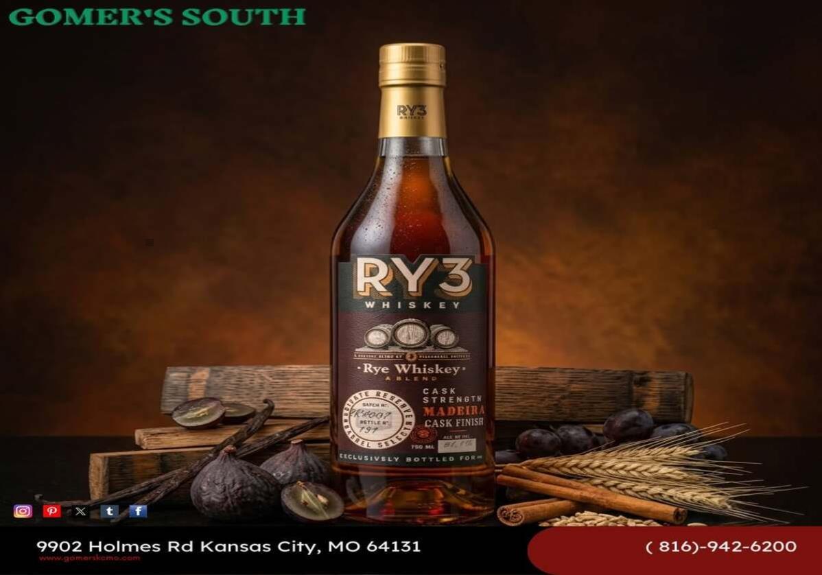 RY3 Madeira Cask Finish Rye Whiskey